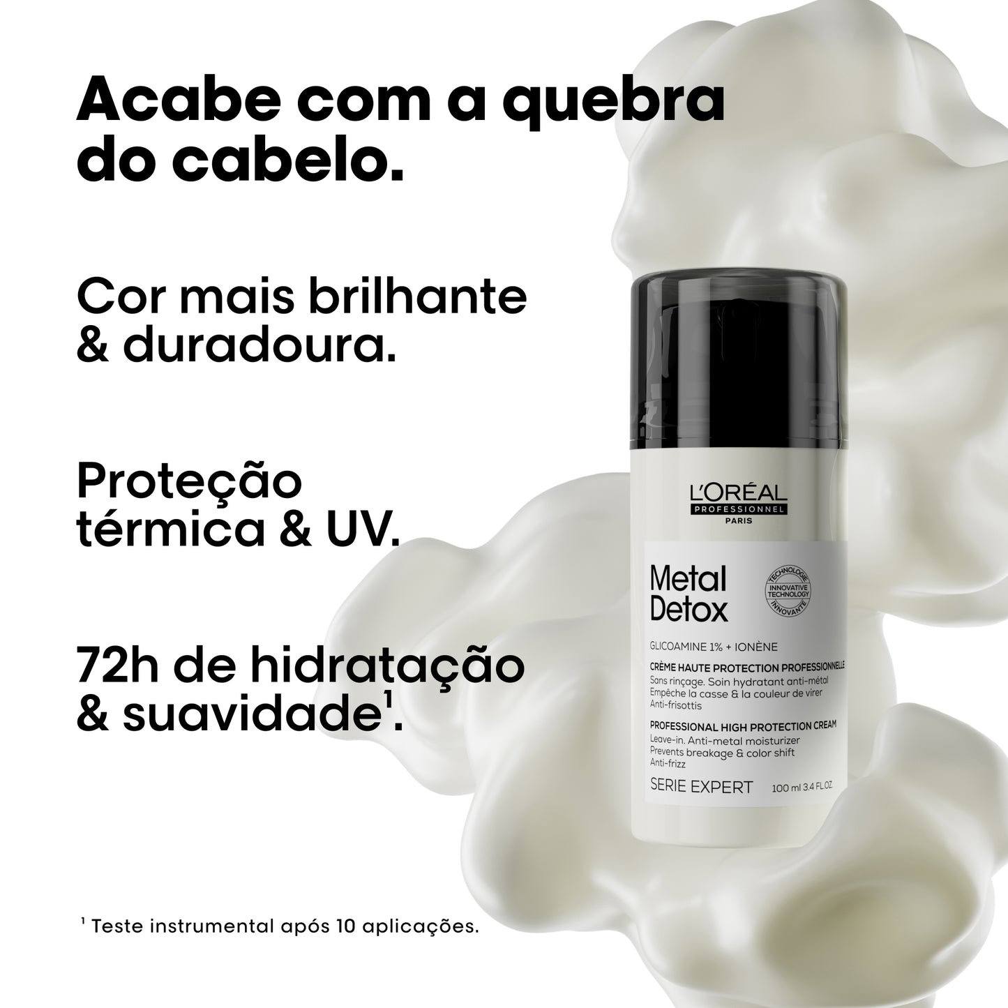 Metal Detox: High protection Leave-in cream for breakage protection