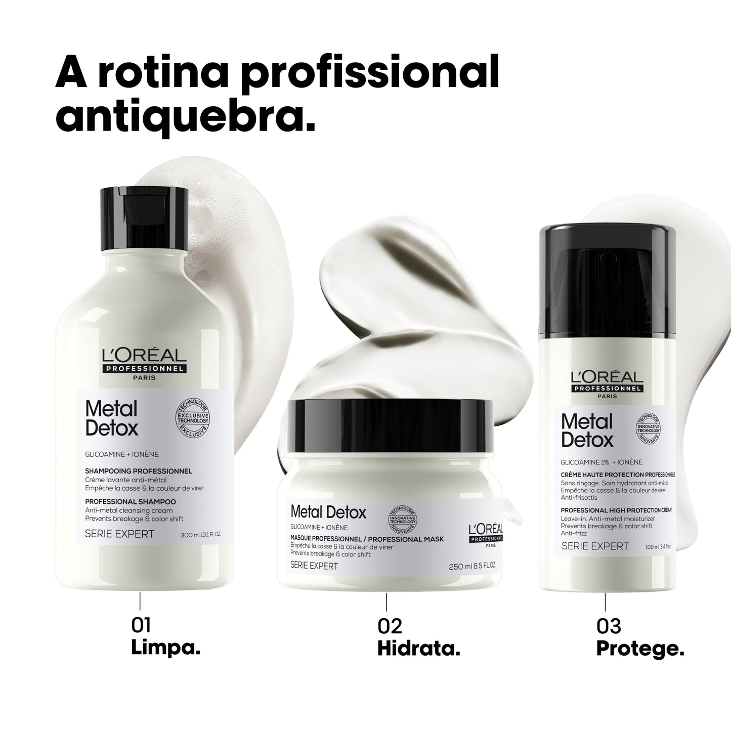 Metal Detox: High protection Leave-in cream for breakage protection