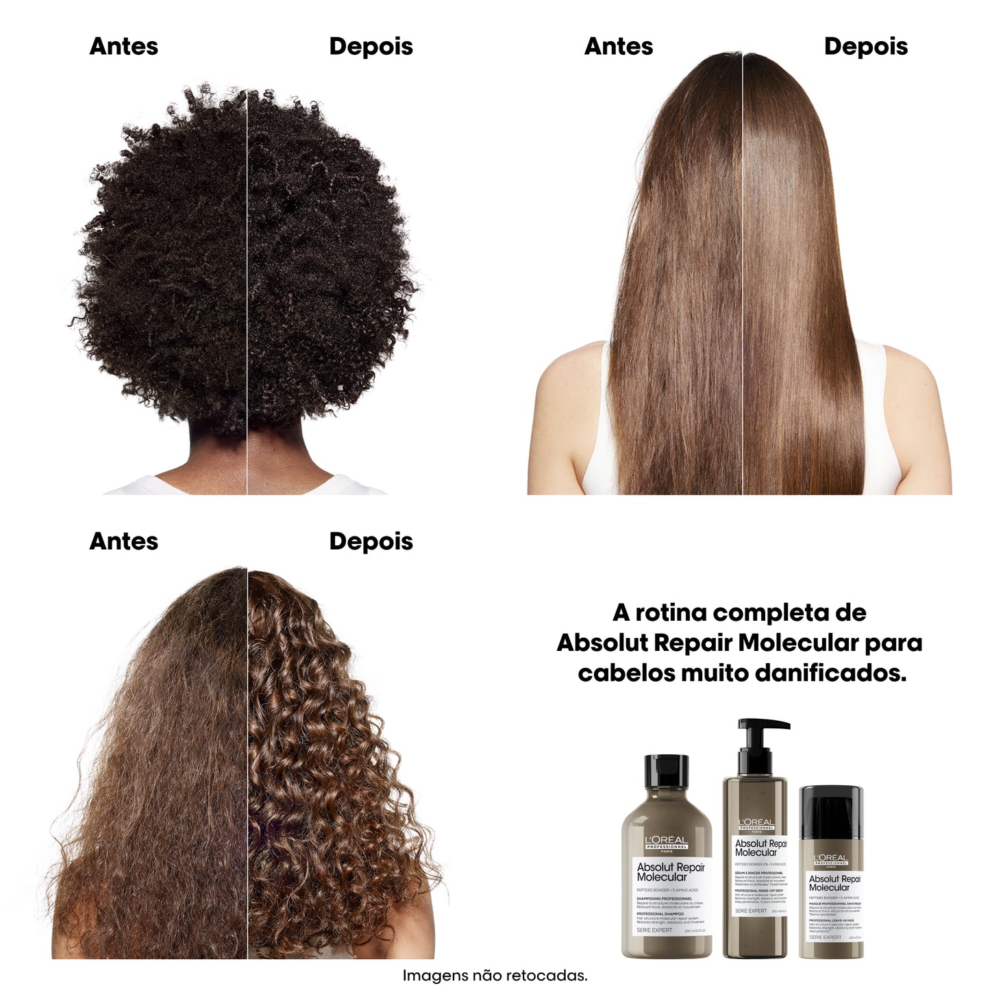 Absolut Repair Molecular: Sulfate-Free Molecular Repairing Shampoo for Damaged Hair.